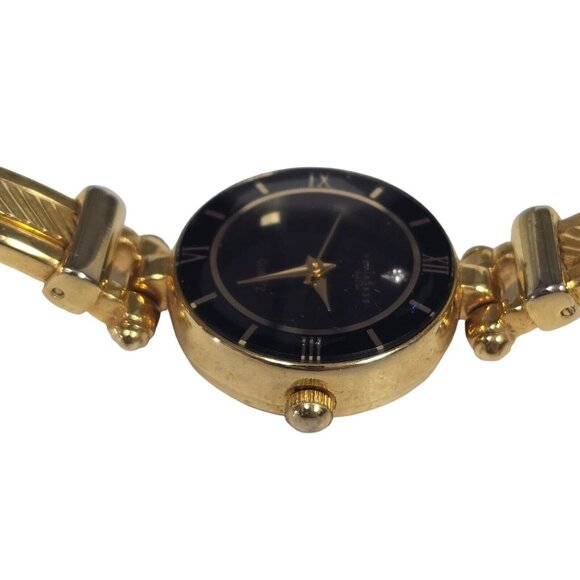 LA Express LAX1343 056-PC21 Gold Tone Watch Black Dial Japan MVT New Battery - Picture 12 of 12